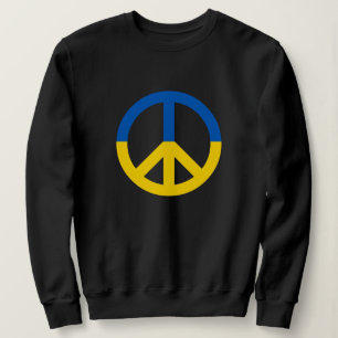 Peace for Ukraine Blue Yellow Flag Colours Sweatshirt