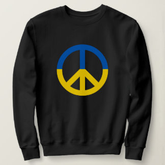 Peace for Ukraine Blue Yellow Flag Colours Sweatshirt