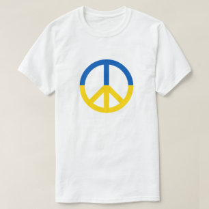Peace for Ukraine Blue Yellow Flag Colours T-Shirt