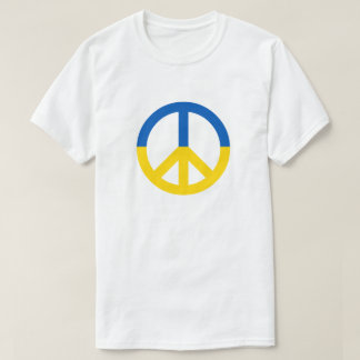 Peace for Ukraine Blue Yellow Flag Colours T-Shirt