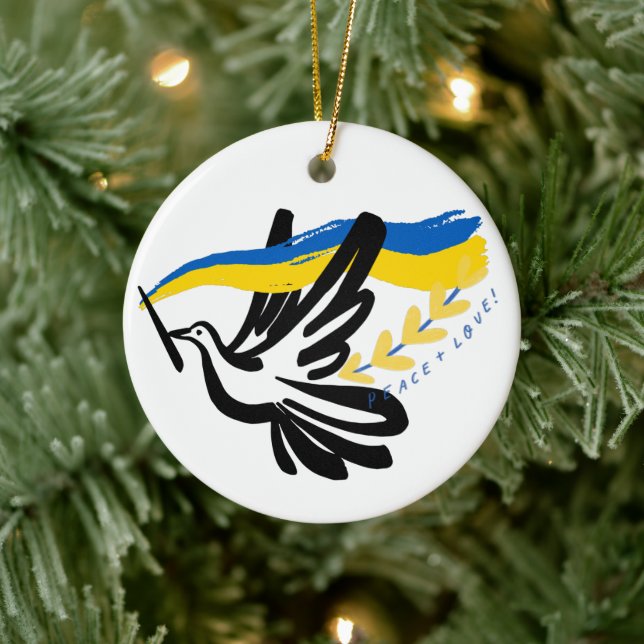 Peace for Ukraine Ceramic Tree Decoration (Tree)