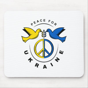 Peace For Ukraine Dove Ukraine Flag I Stand With U Mouse Pad