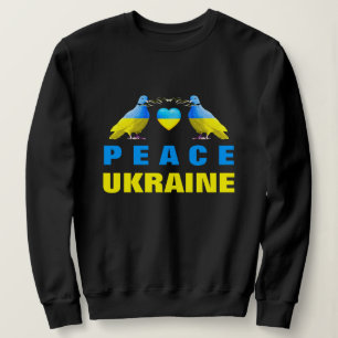 Peace For Ukraine - Freedom - Peace Dove Heart Sweatshirt