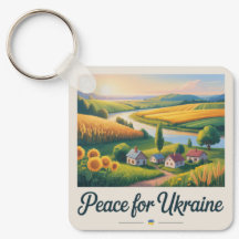 Peace for Ukraine. keychain