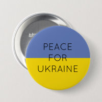 Peace For Ukraine Simple Minimal Ukrainian Flag