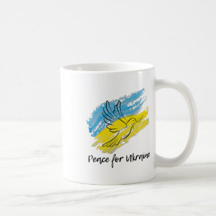 Peace For Ukraine Solidarity Peace Heart Ukrainian Coffee Mug