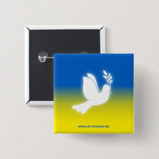 Peace for Ukraine Square Button