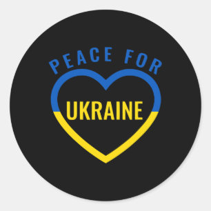 Peace For Ukraine Support Ukraine Pray For Ukraine Classic Round Sticker