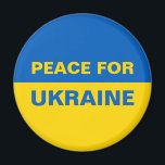 Peace for Ukraine Ukrainian Flag Magnet<br><div class="desc">Peace for Ukraine Ukrainian Flag</div>