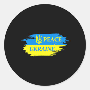 Peace For Ukraine Ukrainian Flag Ukraine Logo 1 Classic Round Sticker