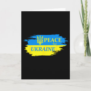 Peace For Ukraine Ukrainian Flag Ukraine Logo  Card