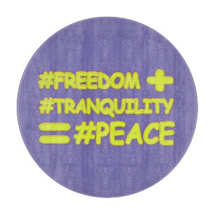 "PEACE FORMULA EQUATION" Cute Design. Buy Now Cutting Board