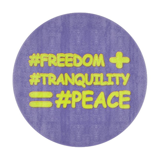 "PEACE FORMULA EQUATION" Cute Design. Buy Now Cutting Board (Front)