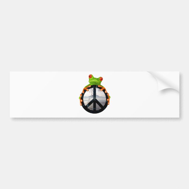 peace frog1 bumper sticker (Front)