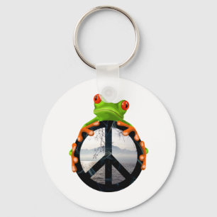 peace frog1 key ring
