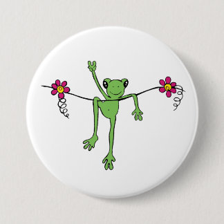 Peace Froggy 7.5 Cm Round Badge