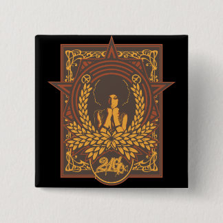 Peace Funk Afro 15 Cm Square Badge