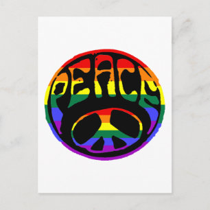 Peace - Gay Flag Postcard