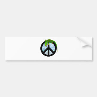 PEACE GECKO BUMPER STICKER