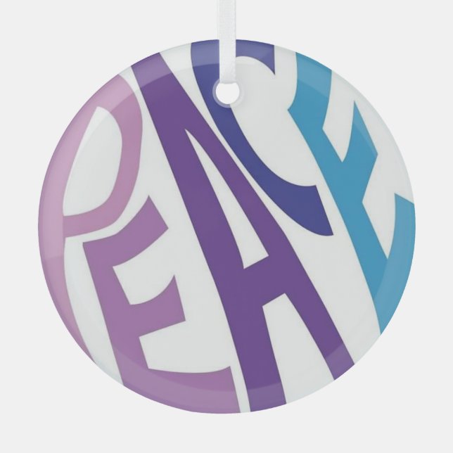 PEACE GLASS TREE DECORATION (Front)