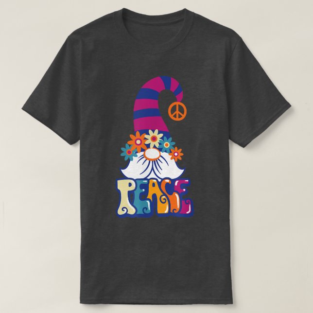 Peace Gnome Garden Fairy  T-Shirt (Design Front)