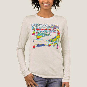 "Peace" Graphic with Yellow Red Pink Blue Design Tri-Blend Shirt