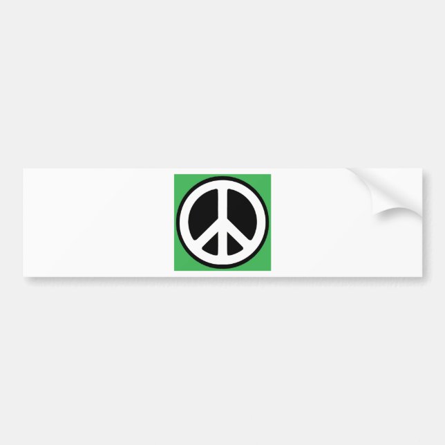Peace Green Symbol! Bumper Sticker (Front)