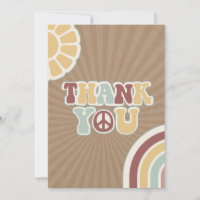 Peace Groovy Welcome Pink Brown Baby Shower Hippie