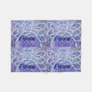 Peace Guardian Angel Art Custom Fleece Blanket