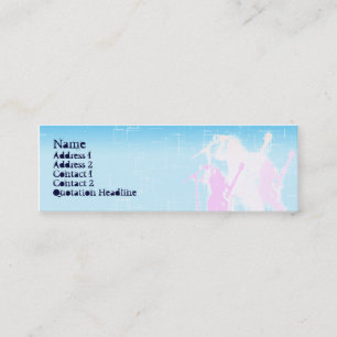 Peace Guitar Singer - Skinny Mini Business Card