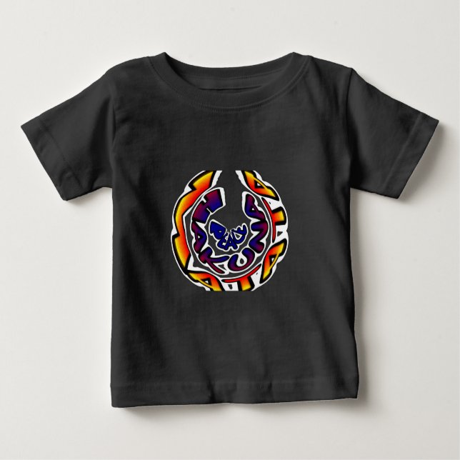 "Peace Hakuna Matata" Circular Art Print Baby T-Shirt (Front)