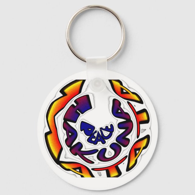 Peace Hakuna Matata Gifts Key Ring (Front)