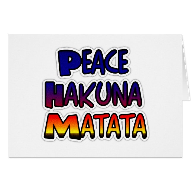 Peace Hakuna Matata Gifts Products (Front Horizontal)