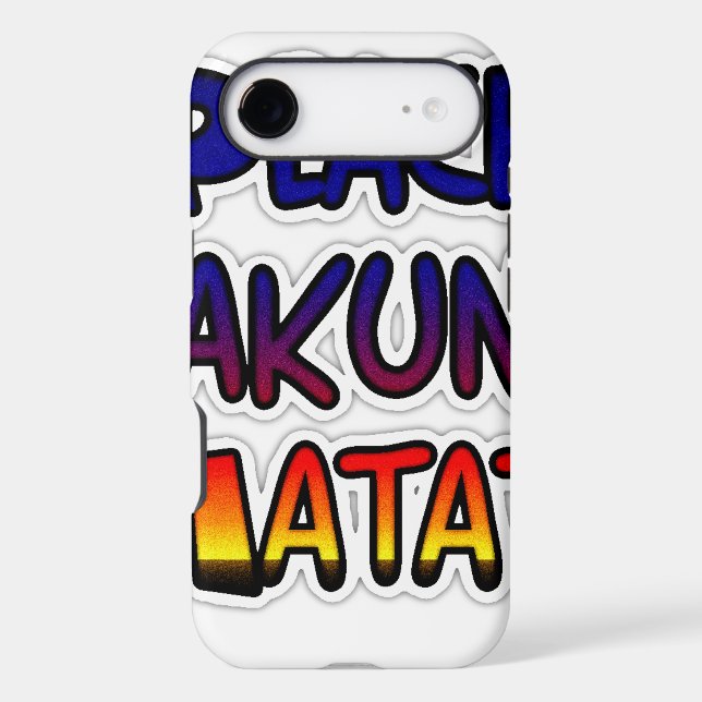 Peace Hakuna Matata Gradient Art (Back)