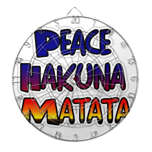 Peace Hakuna Matata Gradient Art Dartboard (Front)