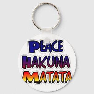 Peace Hakuna Matata Gradient Art Key Ring