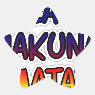 Peace Hakuna Matata Gradient Art Star Sticker