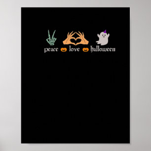 Peace Halloween Peace Sign Skeleton Witch's Hands