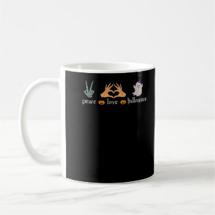 Peace Halloween Peace Sign Skeleton Witch's Hands Coffee Mug