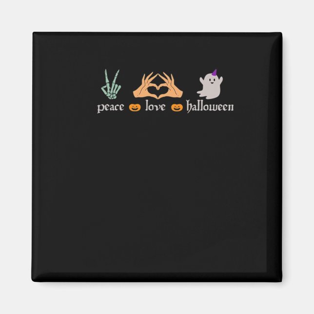 Peace Halloween Peace Sign Skeleton Witchs Hands Magnet (Front)