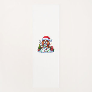 Peace Hand Cavalier King Charles Spaniel Christmas Yoga Mat