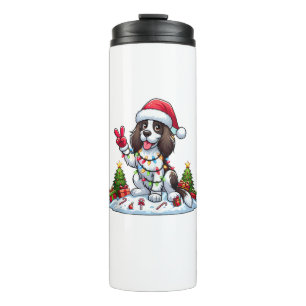 Peace Hand English Springer Spaniel Christmas Dog  Thermal Tumbler