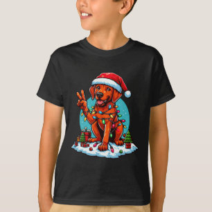 Peace Hand Rhodesian Ridgeback Christmas Lights Wo T-Shirt