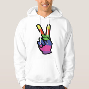 Peace hand sign hoodie