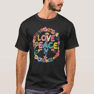 Peace Hand Tie Dye Finger Freedom Hippie Flower Ch T-Shirt