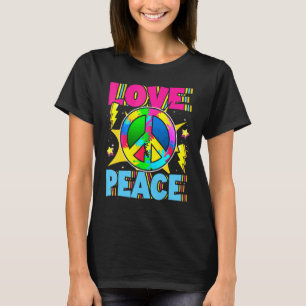 Peace Hand Tie Dye Finger Freedom Hippie Flower Ch T-Shirt