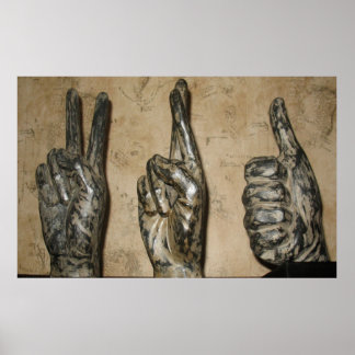 peace hands poster