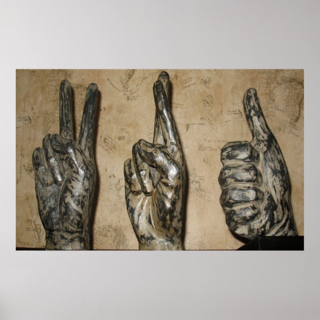 peace hands poster (Front)