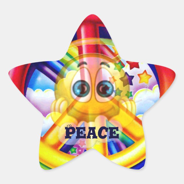 Peace & Happiness_ Star Sticker (Front)