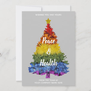 Peace & Health Flat Business Holiday Card